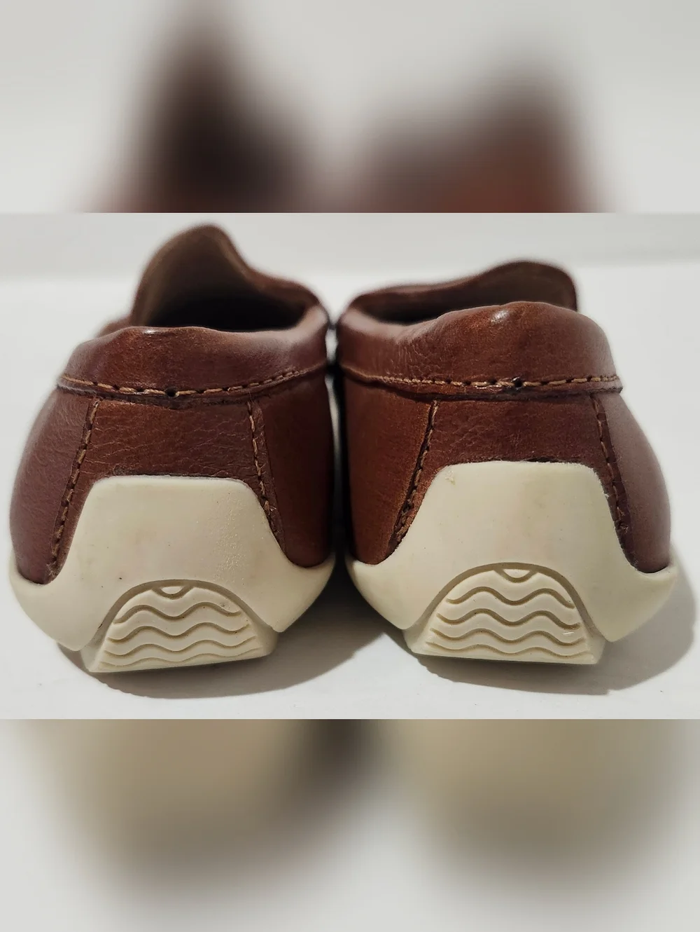 Driver Club USA Brown Kids Penny Loafers with White Sole Size 11